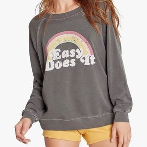 NWT $108 Wildfox “Easy Does It” Rainbow Sweatshirt, S-M